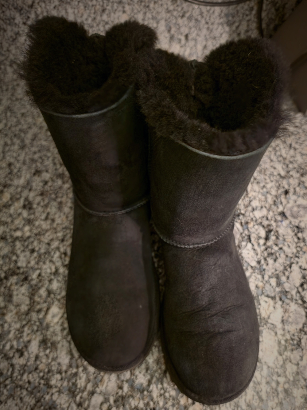 UGG -  Women’s Black Shearling-Lined Winter Boots